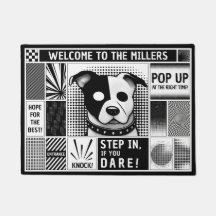 Eterno personalizável bento grid pop art design bw