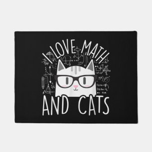 Tapete Eu Adoro Matemática E Gatos Gatinhos Bonitos
