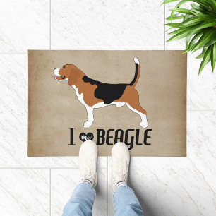 Tapete Eu Amo a minha Beagle Rustic