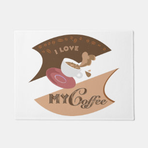 Tapete Eu Amo Meu Café Retro Java