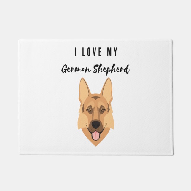 Tapete Eu Amo Meu German shepherd (Frente)