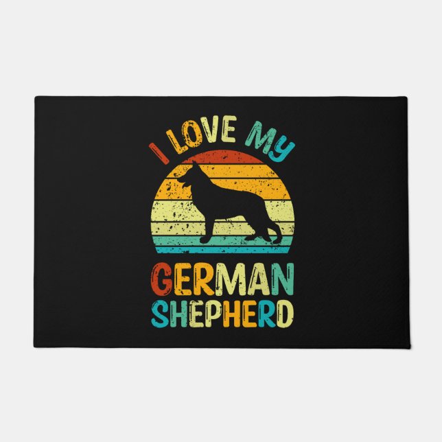Tapete Eu Amo Meu German shepherd (Frente)