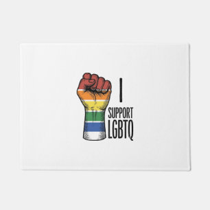 Tapete Eu Apoio Camisa de Punho Orgulho Vintage LGBTQ Des