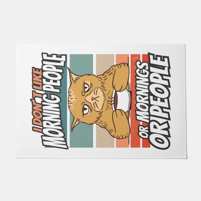Tapete Eu não gosto de pessoas matinais ou manhãs ou pess (Frente)