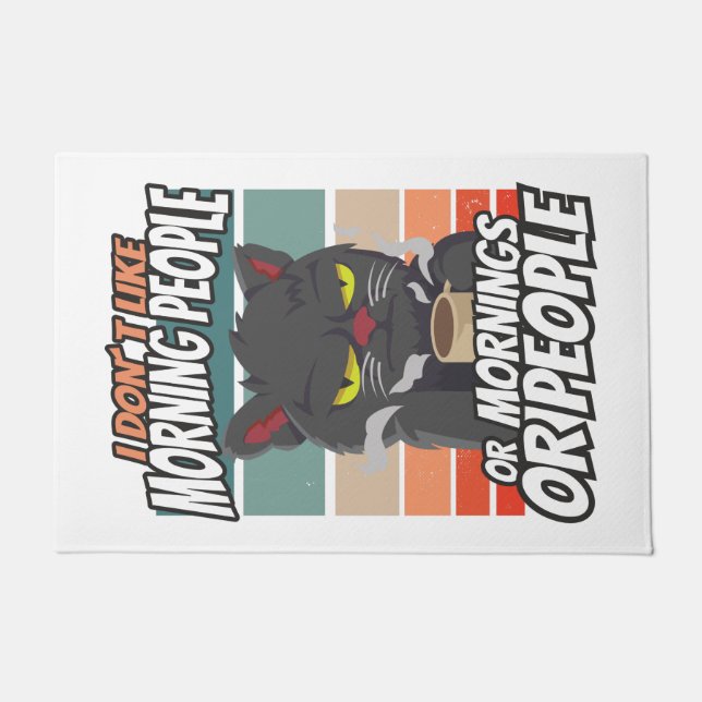 Tapete Eu não gosto de pessoas matinais ou manhãs ou pess (Frente)