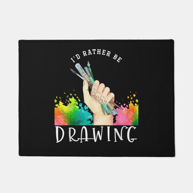 Tapete Eu Preferiria Estar Desenhando (Frente)