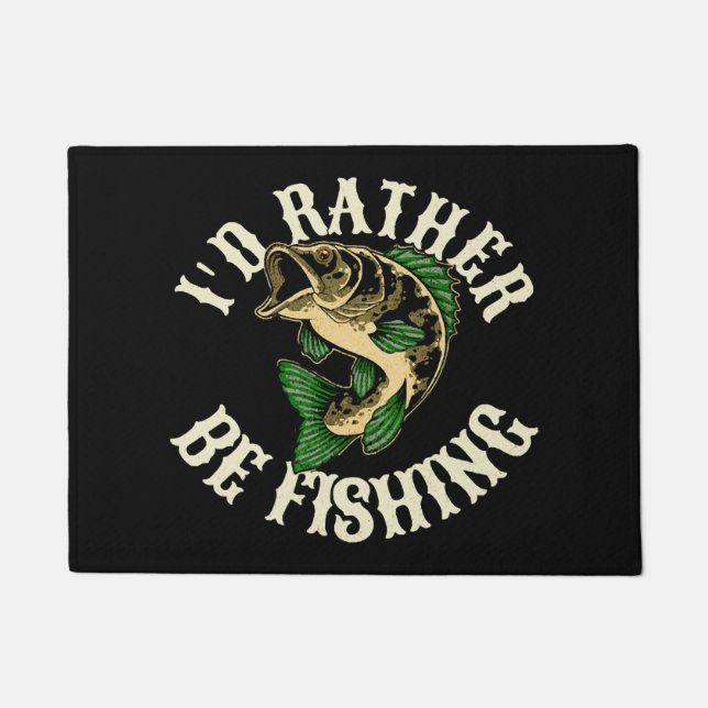 Tapete Eu Preferiria Estar Pescando Engraçado (Frente)