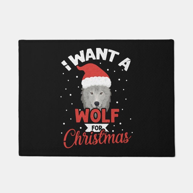 Tapete Eu Quero Um Lobo Para O Natal (Frente)