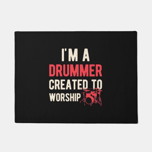 Tapete Eu Sou Drummer Criado Ao Culto (Frente)