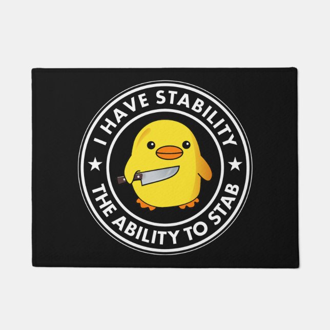 Tapete Eu Tenho Estabilidade E Capacidade De Esfaquear En (Frente)