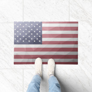 Tapete EUA bandeira Red White Blue Geométrico Mesh Patter