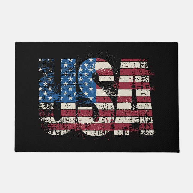 Tapete EUA lutam design de texto com bandeira (Frente)