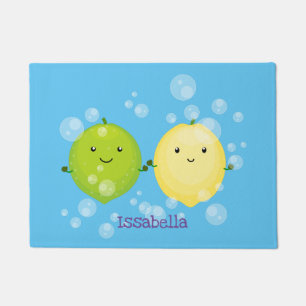Tapete Exemplo de desenho animado de limão de limão feliz