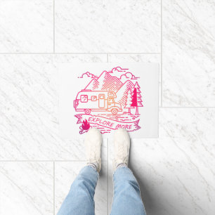 Tapete Explore Mais Camper Rosa Van Mountain Lover