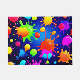Tapete Explosão de Pintura Abstrata Vibrante