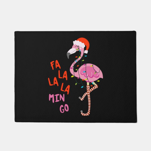 Tapete Fa La La mingo Flamingo Para O Natal (Frente)