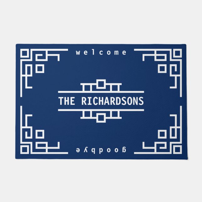 Tapete Faça a seu próprio art deco a beira geométrica (Frente)