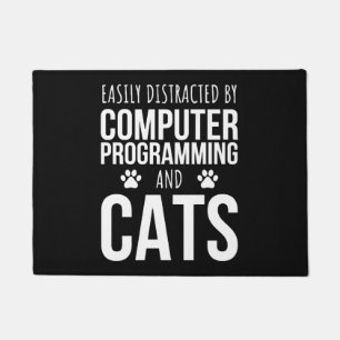 Tapete Fácil Distração Por Programas De Computador E Gato
