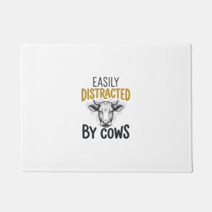 Tapete Facilmente Distraído Por Vacas Camisa Engraçada Pa