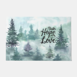 Tapete "Faith Hope Love" Evergreen Trees Inspiration