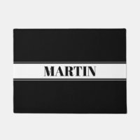Faixa de Nomes Personalizados Preto e Branco
