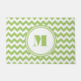 Tapete Faixa Verde do Monograma Moderno