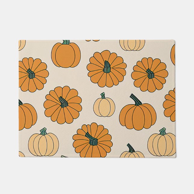 Tapete Fall Pumpkin Spice Halloween Ação de Graças (Frente)