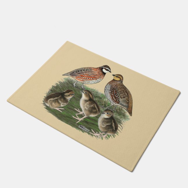 Tapete Família de Codorna Bobwhite (Inclinado)