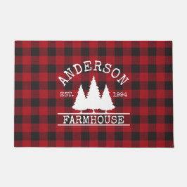 Tapete Família de fazendeiros Nome Red Buffalo Xadrez Gra