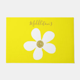 Tapete Família Dourada de margarida branca amarela simple
