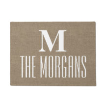 Família Monogrammed chique elegante de