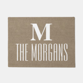 Tapete Família Monogrammed chique elegante de