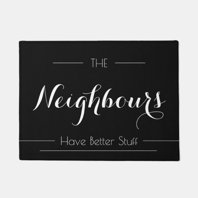 Tapete Família Sarcástica Negra CALIGRAPHY Elegante (Frente)