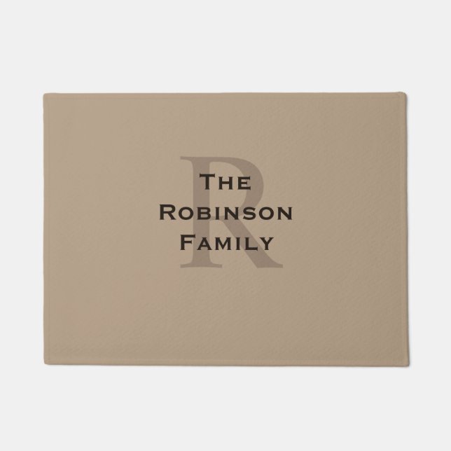 Tapete Família Tan e Brown Monogramada  (Frente)