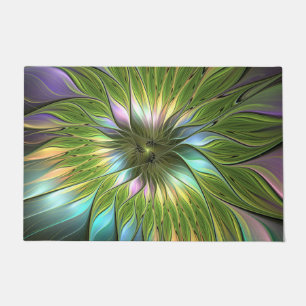 Tapete Fantasia Colorida Luminosa Flores Arte Fractal