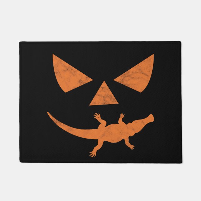 Tapete fantasia de crocodilo de abóbora-das-bruxas (Frente)