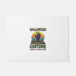 Tapete Fantasia de Halloween Mão de Zumbi Lápides do Cemi