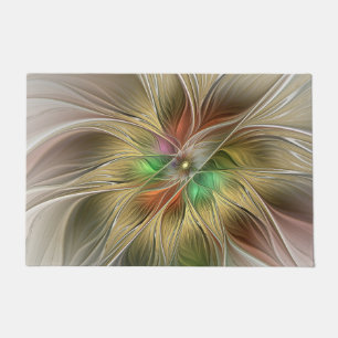 Tapete Fantasia Floral com o Dourado Abstrato moderno Fra