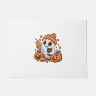 Tapete Fantasma Bonita com Kitten e Pumpkin Halloween Cat
