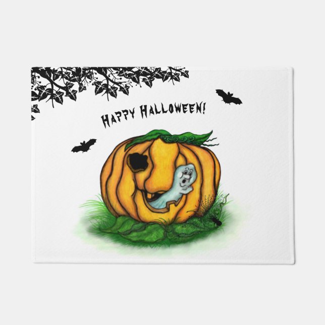 Tapete Fantasma do Halloween, Bat, Ghost e Spider (Frente)