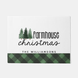 Tapete Farmhouse Christmas Country Xadrez Family Name Woo