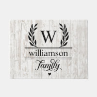 Farmhouse Rustic Style Monogramed Family Name