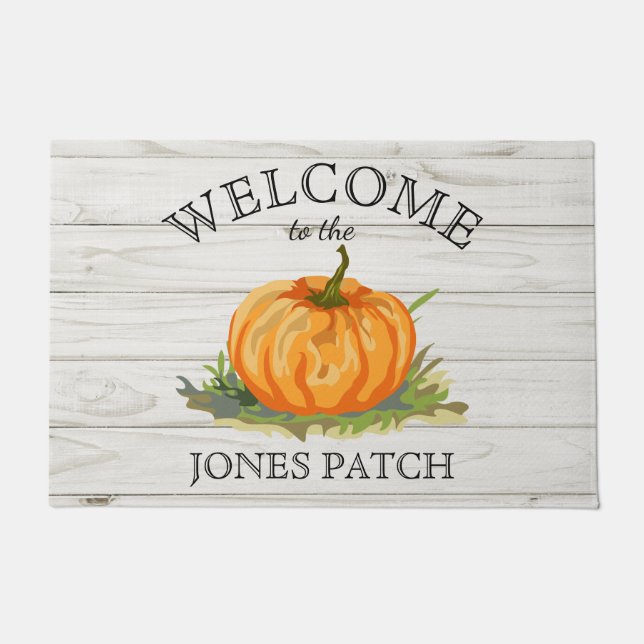 Tapete Farmhouse Welcome to Our Pumpkin Patch Signature (Frente)