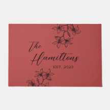 Farmhouse Winter Poinsettia Personalizada