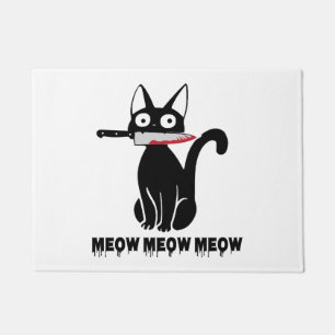 Tapete Fato de Halloween Gato Engraçado Ch Ch Ch Meow Meo