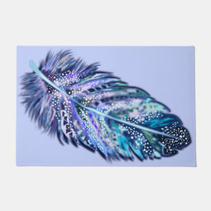 Tapete Feather Doormat Blue - Cores Personalizadas