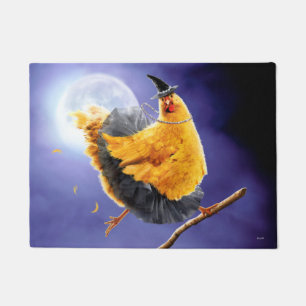 Tapete Feiticeira de Frango na Broomstick