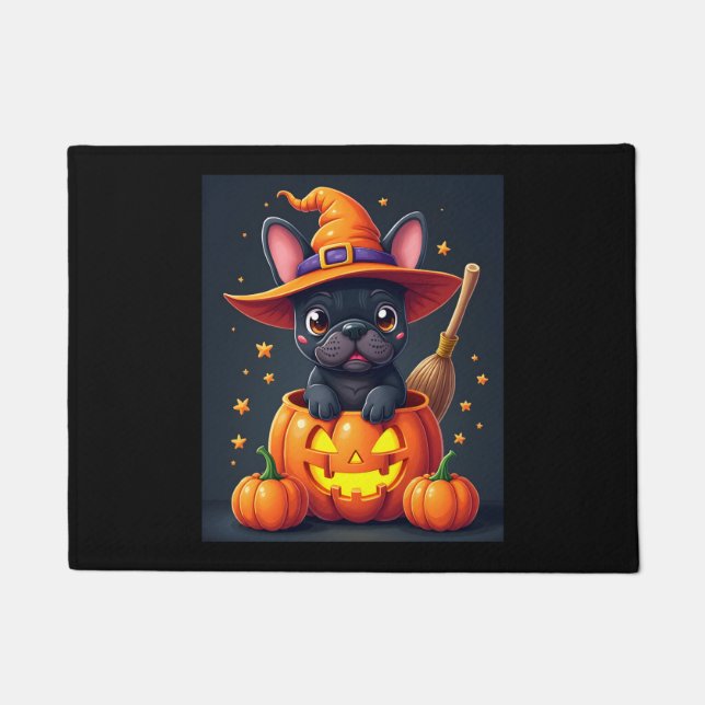 Tapete Feiticeira francesa Pumpkin Halloween Mens Mulhere (Frente)