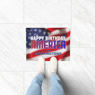 TAPETE FELIZ ANIVERSÁRIO AMÉRICA