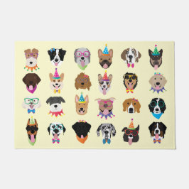 Tapete Feliz Aniversário Cachorro Enfrenta Animais Pawty